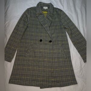 MELLODAY Plaid Trench Coat • Yellow & Black Clueless • Back to School Medium